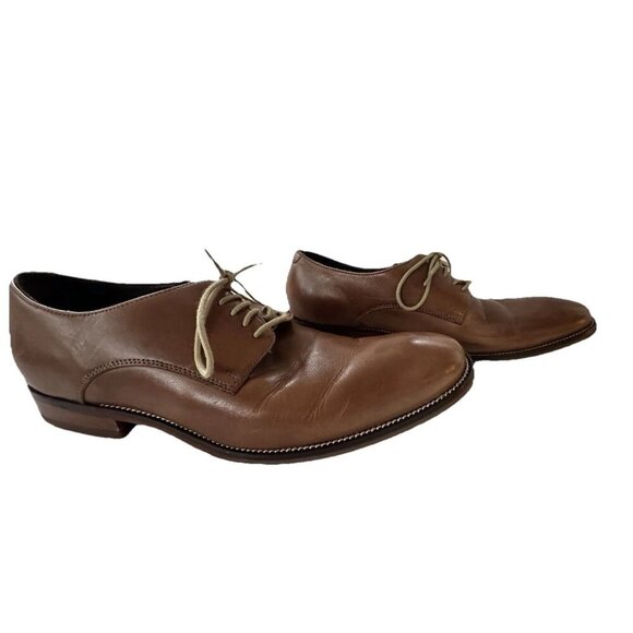 Cole Haan Leather Dress Shoes Men 9.5 Light Brown Oxford Williams Lace Up - Picture 3 of 9